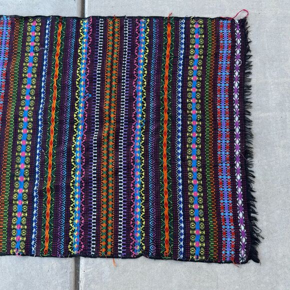 Rectangle Table Runner Tablecloth 34x110 Colorful Woven Thanksgiving Tablescape - Picture 8 of 12